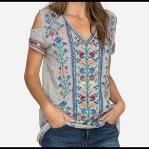 NWT Johnny Was Clover cold-shoulder Top - S